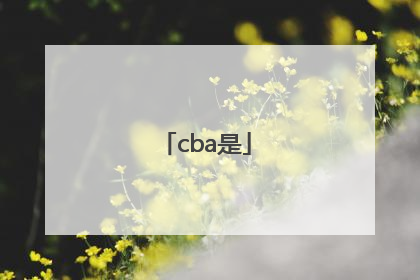 「cba是」cba是什么牌子的衣服