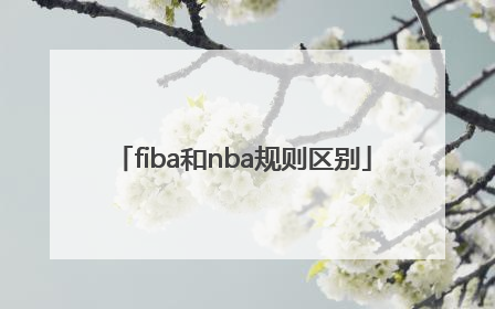 「fiba和nba规则区别」fiba篮筐跟nba区别